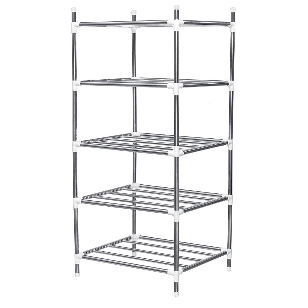 5 Layer Kitchen Storage Rack Bathroom Shelf Wheels Space Saving Organizer Storage Rack Dormitory Storage Installation Desk Sundries Rack