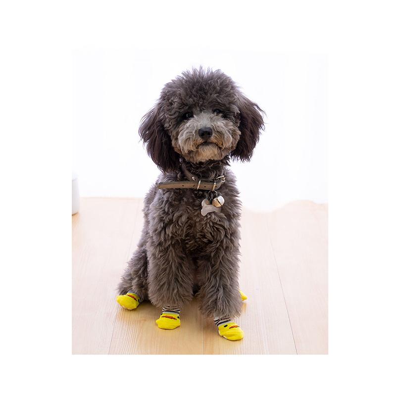 4 Packs of Dog Socks Anti-scratch Anti-dirty Non-slip Foot Cover Teacup Dog Teddy Cat Shoes Pet Dog Shoes Socks Comfy Walking Shoes Dog Cat Boot Socks