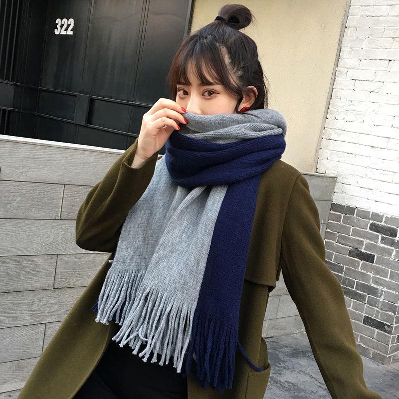 Shawl scarf Long section scarf Birthday present Winter warm scarf Christmas gift Woman Trend Wild