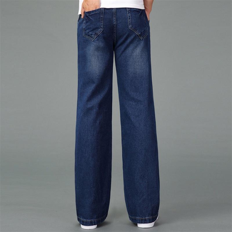 Mens Bell-Bottoms Jeans 60s 70s Flares Denim Pants Vintage Retro Wide Leg Trousers Slim Fit