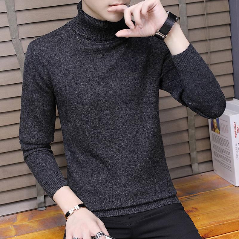 Cashmere Sweater Men Turtleneck Brand Mens Sweaters Slim Fit Solid Color Pullovers Men Knitwear Male