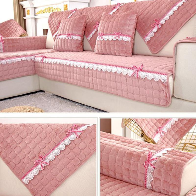 Winter Plush Sofa Cushions Thickened Non-slip Simple Four Seasons Universal Cover Cloth All-inclusive Universal Cover Towel