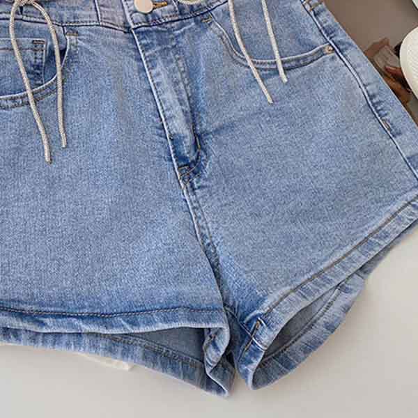 Large Size Jeans Women's Korean Version Three-button High-waist Straps Design Personality Wide-leg Pants