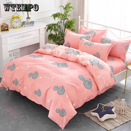 Comfort Polyester 3Pcs Duvet Cover Set Bedspread Fitted Sheet Twin Bedding Set