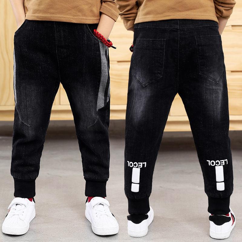 Winter Boys Jeans Thicken Boys Jeans Warm Kids Trousers Elastic Waist Demin Pants for Children