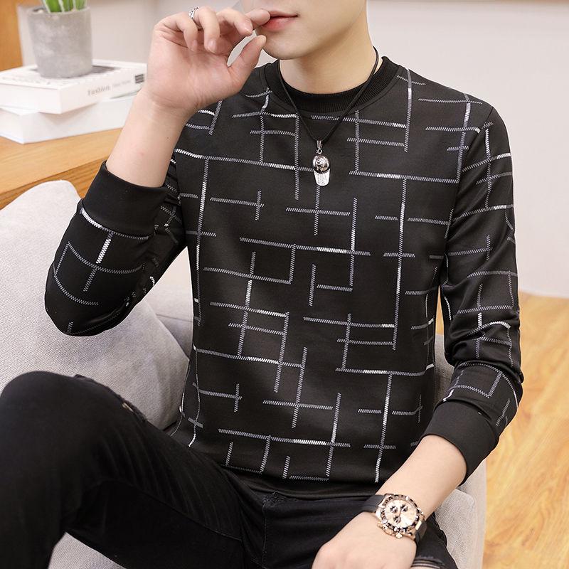 Long Sleeve Tops Autumn Spring Cotton Sweater Men Sweatshirt Wild Large Size Men's Wear