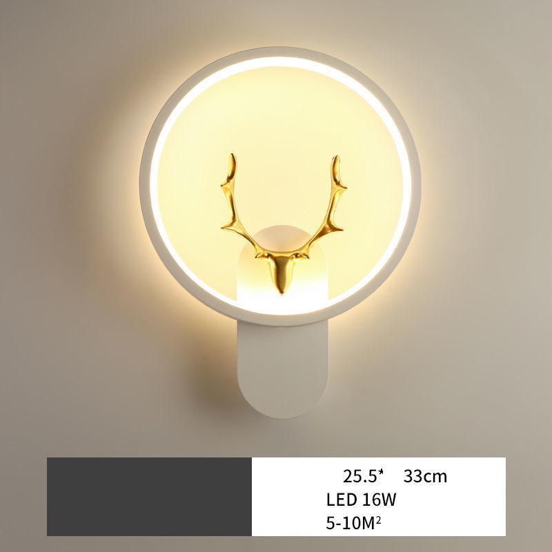 Wall Lamp Modern Minimalist Style Aisle Balcony Bedroom Bedside Wall Lamp Warm Living Room Background Wall Lamp Antler Pattern