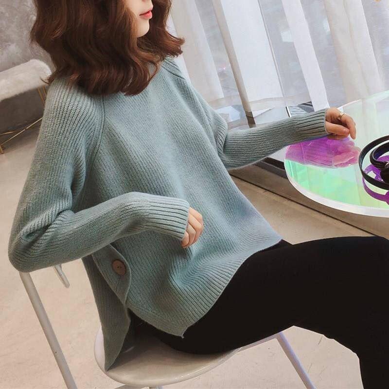 Autumn and Winter Lazy Wind Loose Bottoming Shirt Wearing Turtleneck Sweater Women's Pullover Thick Sweater