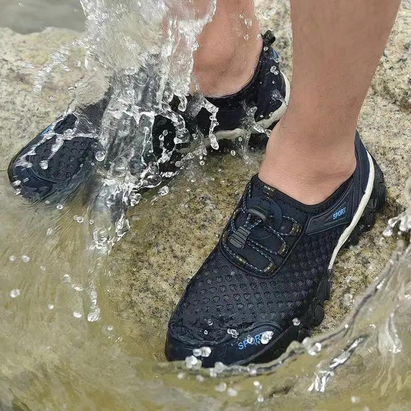 Men's Summer Breathable Sports Casual Shoes Soft Sole Non Slip Sports Flat Single Shoes Lightweight Sneakers