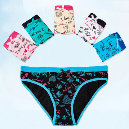 6 Pcs/lot Underwear Women Sexy Cotton Letter Panties Butterfly Shorts Intimate Goods Lingerie