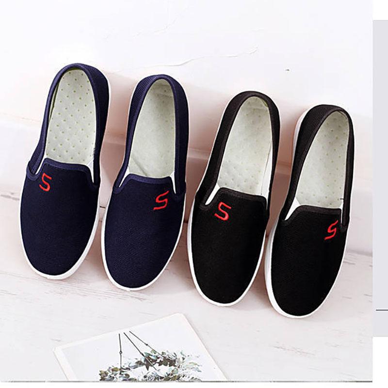 Canvas Shoes Spring Casual Shoes Flat Single Shoes Lazy Shoes Women's Pedal Ladies Student Shoes