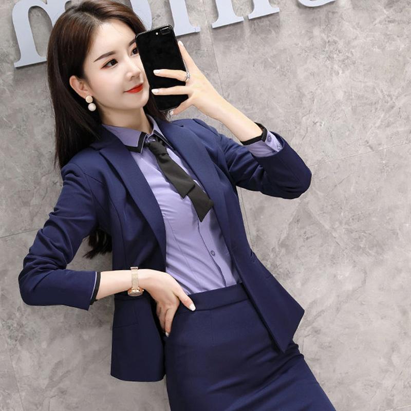 Work Wear Professional Attire Female Suit Two-piece Suit Formal Temperament Overalls Work Clothes Suits Slim and Slim Soft Fabric