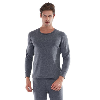 Men Winter Autumn Plus Velvet Thicken Thermal Underwear Tight Suit High Elasticity Wearable Comfortable Soft Lining O-neck Male Long Sleeve Breathable