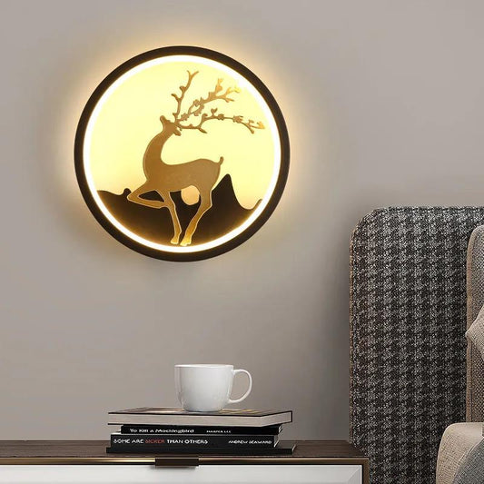 Antlers Pattern Wall Lamp Modern Minimalist Style Aisle Balcony Bedroom Bedside Wall Lamp Warm Living Room Background Wall Lamp