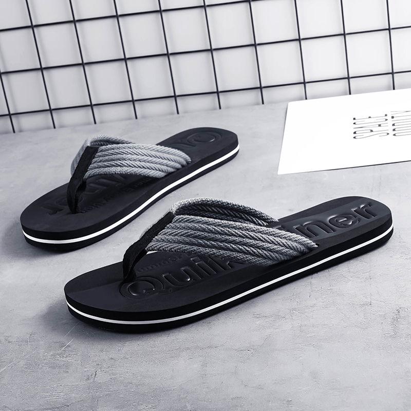 Slippers men's summer fashion wear wild casual pinch flip flops men's trend beach slippers