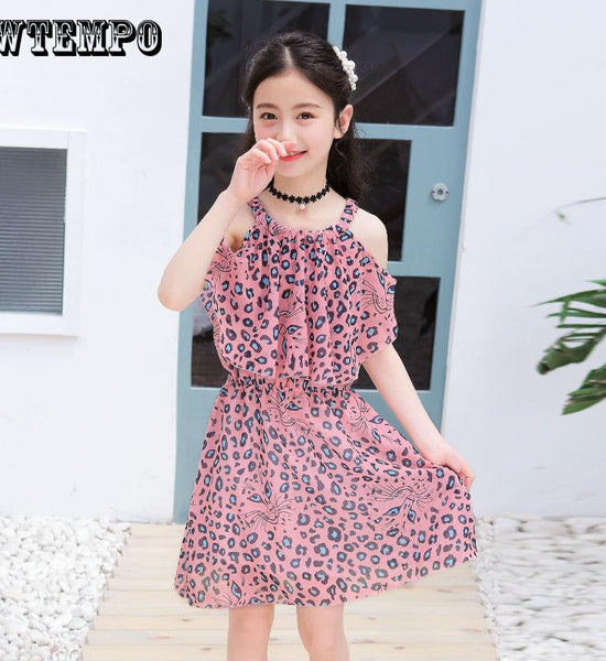 Children's Wear Girls Dress 2019 Summer Chiffon Beach Skirt Bohemian Holiday Skirt