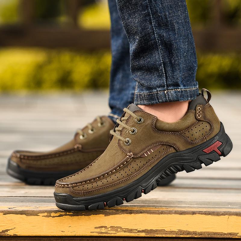 Men Shoes Genuine Leather Men Flats Loafers High Quality Outdoor Men Sneakers Male Casual Shoes