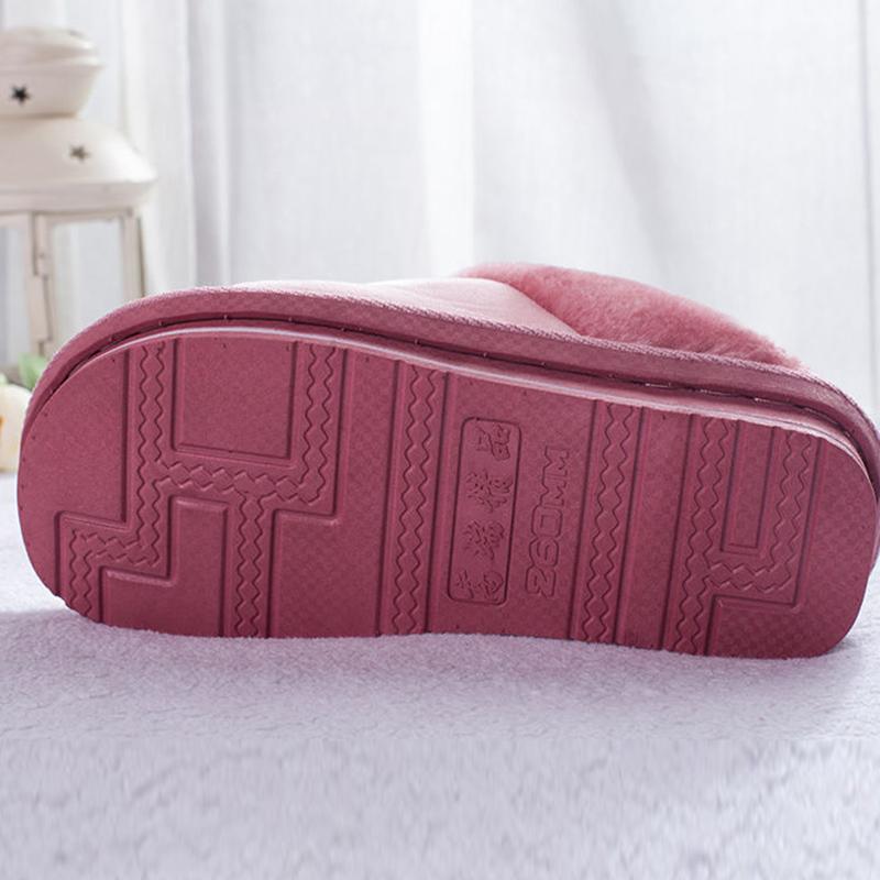 Cotton Slippers Winter Large Size Men's and Women's Thick-soled Indoor Warmth Non-slip Home Furnishing Couple Wool Support Shoes