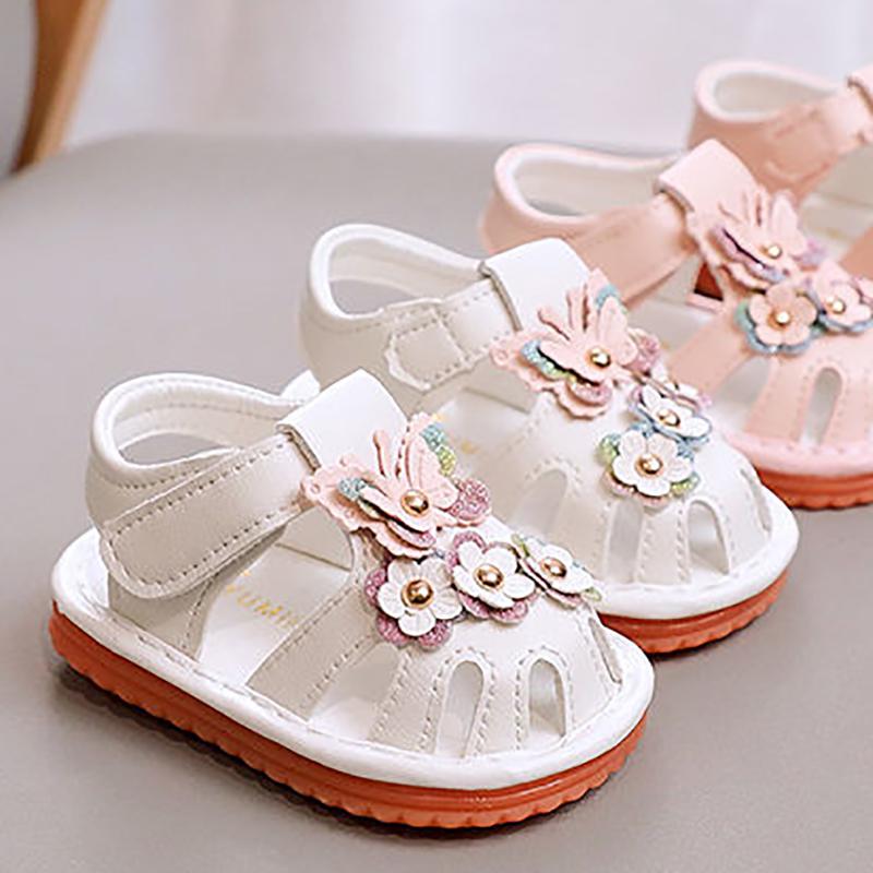 Summer Baby Sandals Female One-year-old Baby Soft-soled Baby Shoes Non-slip Baotou Princess Called Shoes 1-2 Years Old