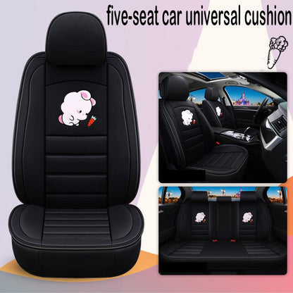 Cartoon seat cover five-seat car cushion four seasons universal full leather cushion