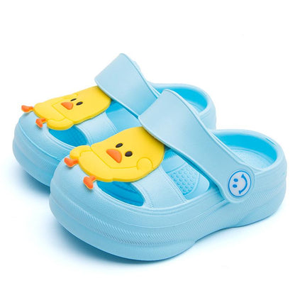 Children's Small Yellow Duck Garden Shoes Non-slip Cartoon Hole Shoes Evc Non-toxic Slippers