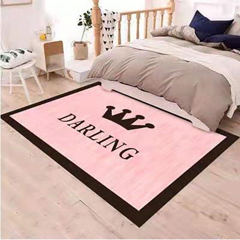 Teenage BedroomCute Cartoon Bedside Carpet Living Room Home Children Crawling Mat