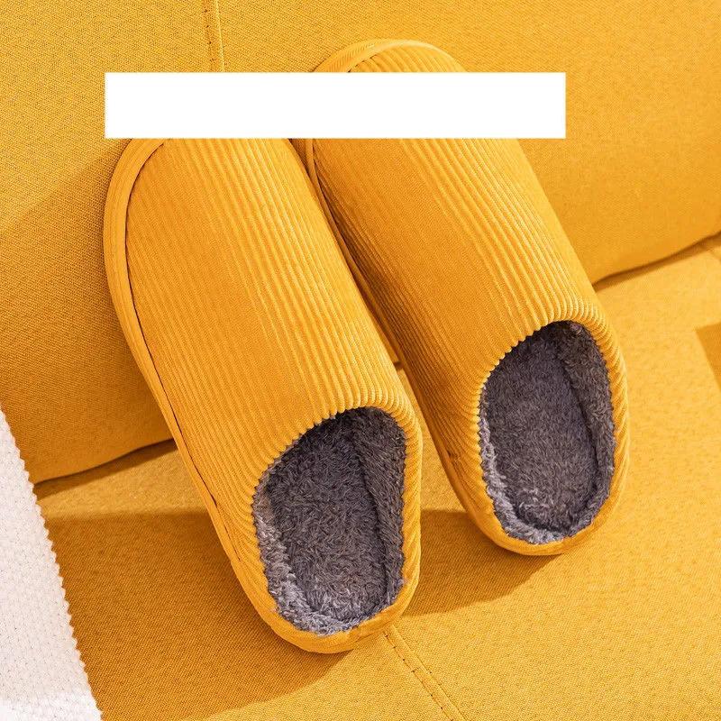 Winter Slippers Women Cotton Shoes Thick Fleece Warm Mens Plus Size Slides Home Indoor Casual Slippers