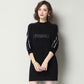 Autumn and Winter Fluffy Bottoming Shirt Loose Mid-length Knitted Sweater Pullover Simple Dress