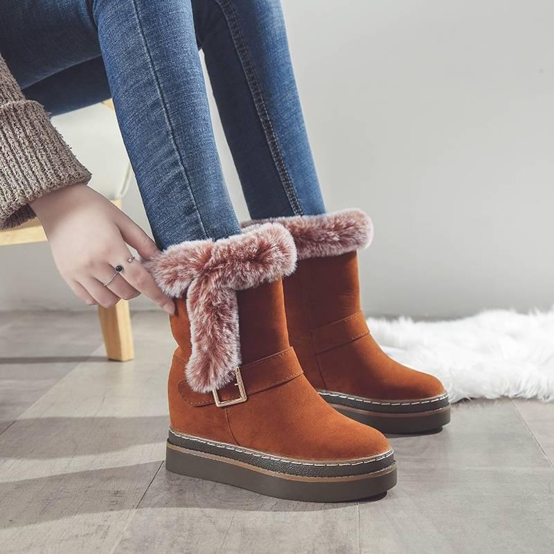 Women Boots 2019 Winter Shoes Woman Snow Boots with Plush Inside Botas Mujer Waterproof Winter Boots