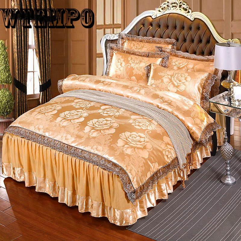 Jacquard Bedding Sets King/Queen Size Wedding Bedclothes Bedspread duvet Cover /Pillowcases