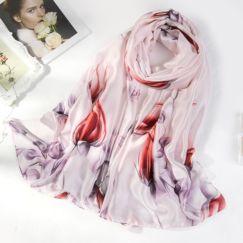 Scarves Womens Shawl Scarf Polyester Long Smooth Scarves Wrap