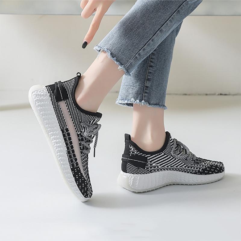 Summer Casual Women's Shoes Breathable Running Sports Shoes Student Flying Woven Coconut Shoes