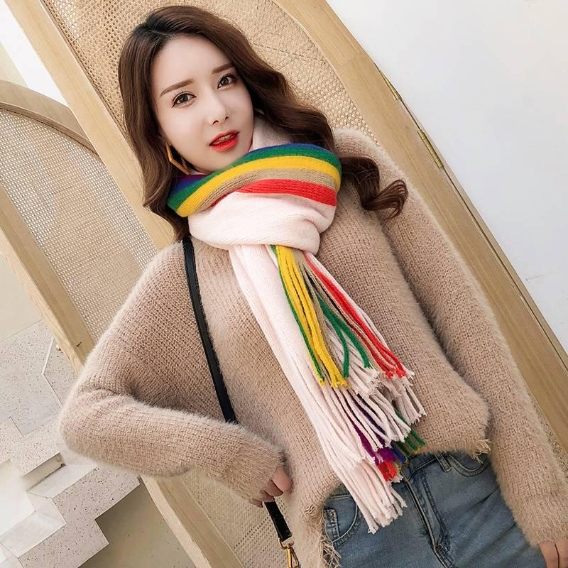 Cotton Scarf Women Winter Linen + Cotton Pashmina Scarf Solid Multi-purpose All-match Shawl Long Scarf