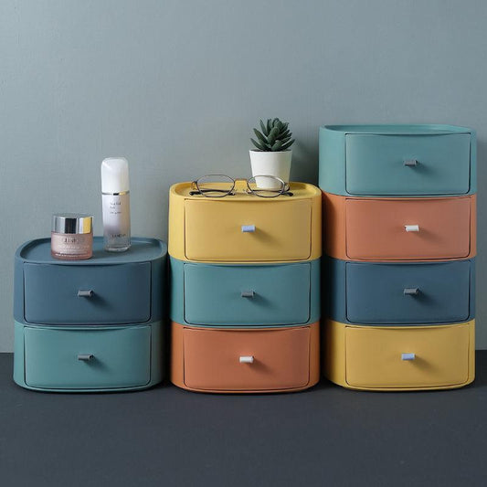 Desktop Storage Box Drawer Type Cosmetic Box Storage Box Small Plastic Jewelry Box Multi-function Finishing Box