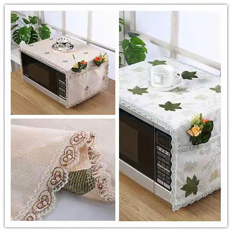 Oven Cover Oil-proof and Waterproof Fabric Microwave Oven Dust Cover Microwave Oven Curtain Micro TV Cover Refrigerator Dust Cover