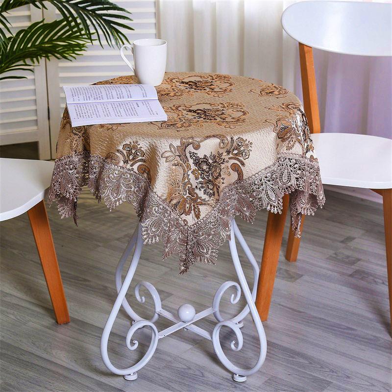 Coffee Table Tablecloth Tablecloth Pastoral Small Round Table Square Rectangular Floral Multi-purpose Cover Cloth Thick Towel