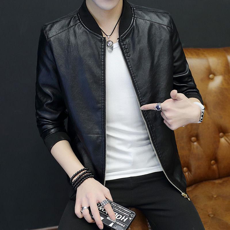 Casual jacket leather jacket large size men's jacket spring and autumn leather men