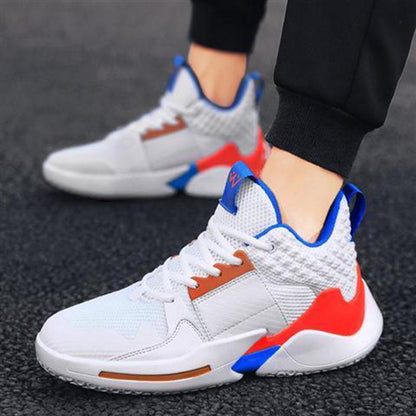 Plus Size 39-45 Summer Men High-top Sneakers Women Casual Running Basketball Shoes Students Breathable Shockproof Non-slip Shoes