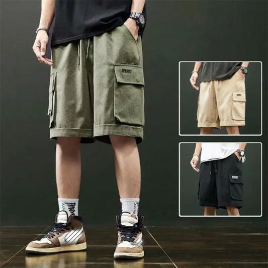 Multi-pocket Sports Shorts Men's Casual Overalls Men's All-match Five-point Pants Loose Sports Pants Men's Cotton