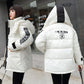 Fashion Women's Cotton-padded Jacket Winter Outdoor Thickening Warm Down Padded Jacket Loose Shiny Zipper Jacket Women