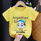 Summer Kids Cute Printing T Shirts Short Sleeve Tops Korean Style O-neck Loose T Shirts For Children Girls and Boys