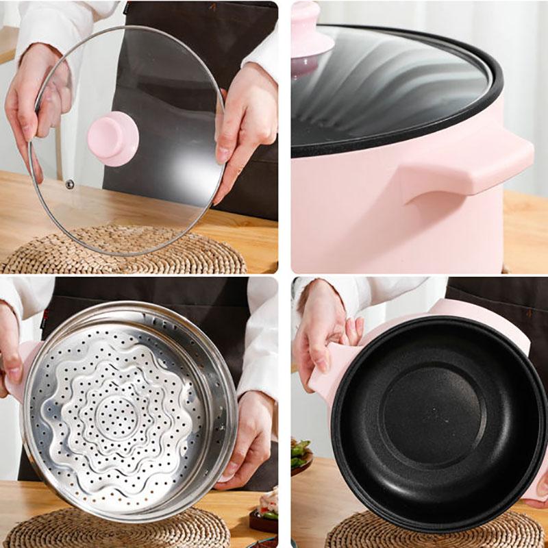 Multifunctional Electric Cooker Rice Cooker Electric Steamer Household Electric Frying Pan Non-stick Pan