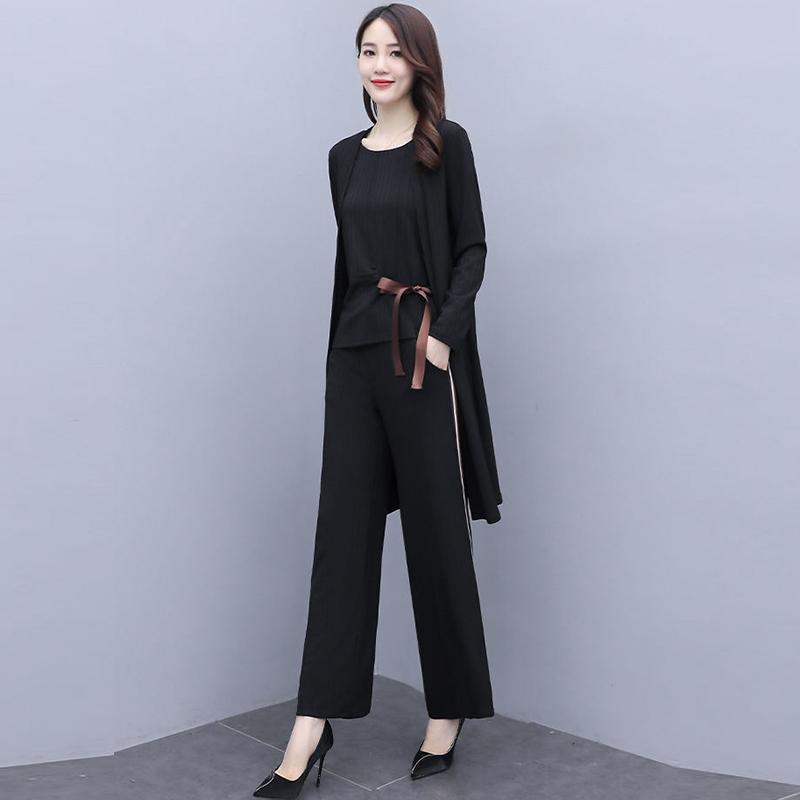 Three-piece Suit Female 2021 Autumn Thin and Lightly Matured Sister