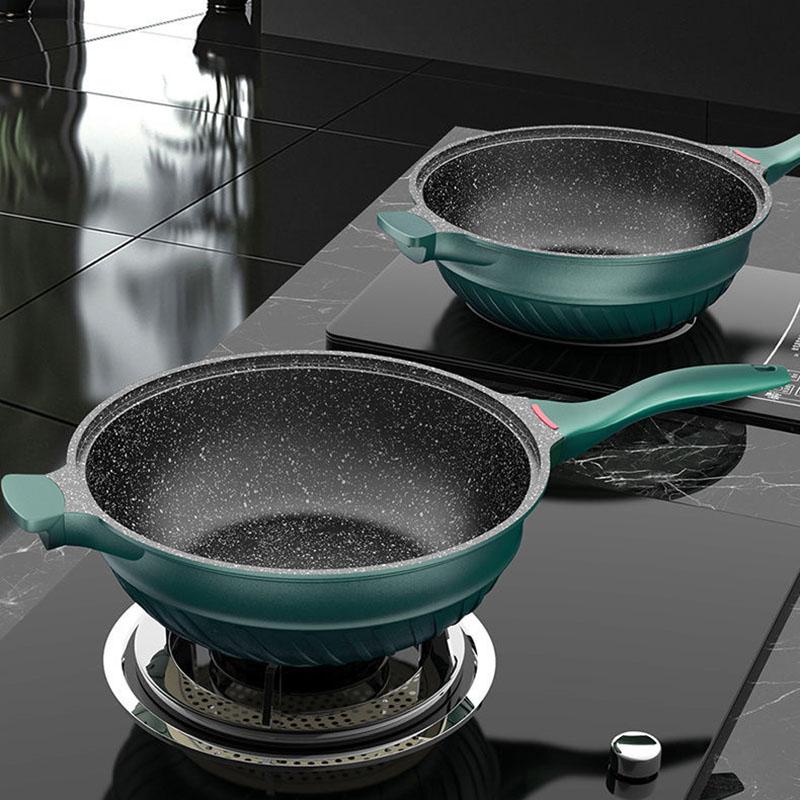 Maifan Stone Non-stick Frying Pans Household Cooking Non-stick Frying Pans Kitchen Supplies Frying Pans