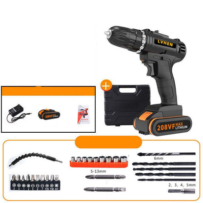 208Vf Two-speed Cordless Electric Drill Electric Screwdriver with Rechargeable Motor