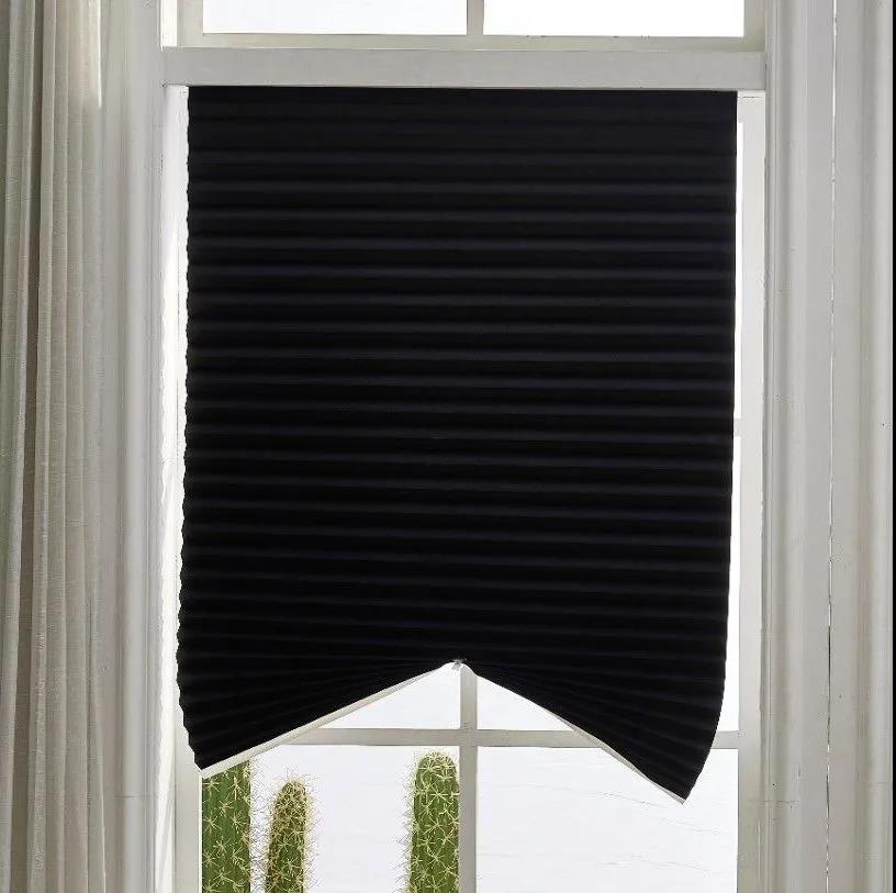 Self-adhesive Curtains, Blackout Curtains, Pleated Curtains, Bedroom Home Shading Curtains, Perforated Blinds, Simple Sunscreen Curtains (1 piece)