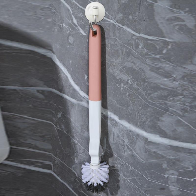 Long-handled Toilet Cleaning Toilet Brush for Dead Ends Toilet Wall-mounted Soft Hair Suit with Base Toilet Brush