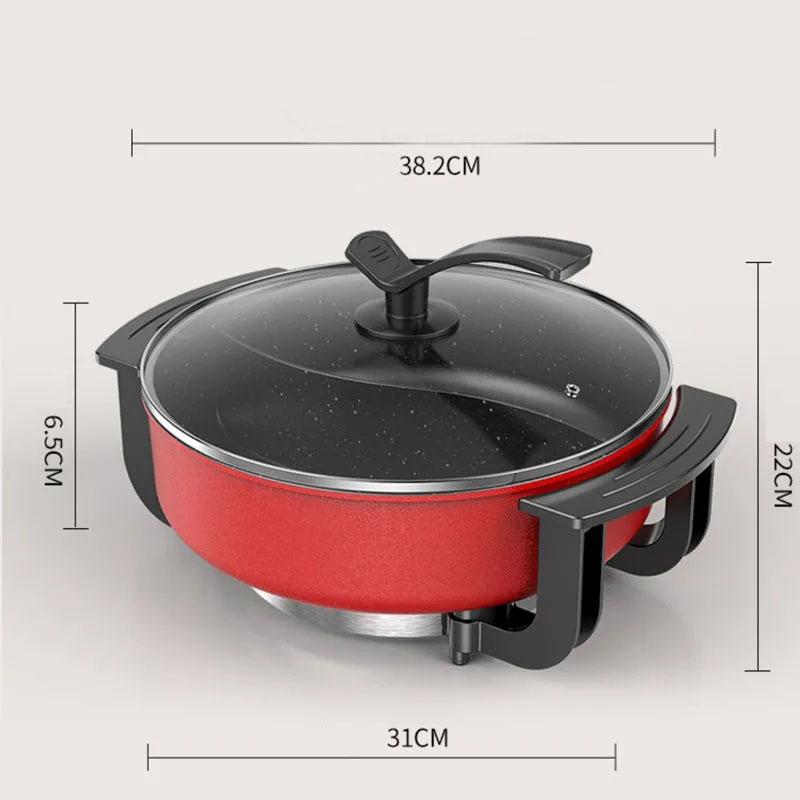 Mandarin Duck Pot Household Multi-function Steaming Cooking Frying Non-stick Large-capacity Electric Pot and Grilling All-in-one Pot