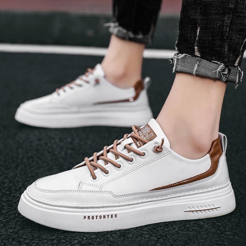 Men's Shoes Spring Shoes Korean Trend Leather Shoes Men's Sports Shoes White Summer Casual Shoes