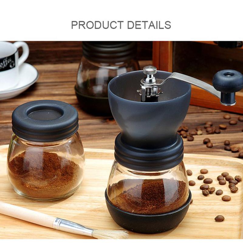 Lovely Durable Household Products Coffee Grinder Grain Spice Grinder Manual Coffee Grinder Mini Coffee Grinder Glass Material